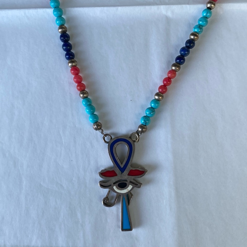 Egyptian Necklace: got from a trip, sterling silver and the symbol of life